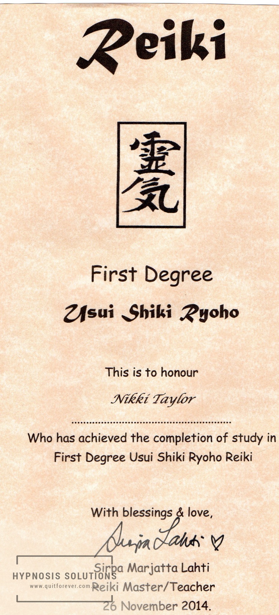 Reiki (Usui Shiki Ryoho) - Inner Goodness